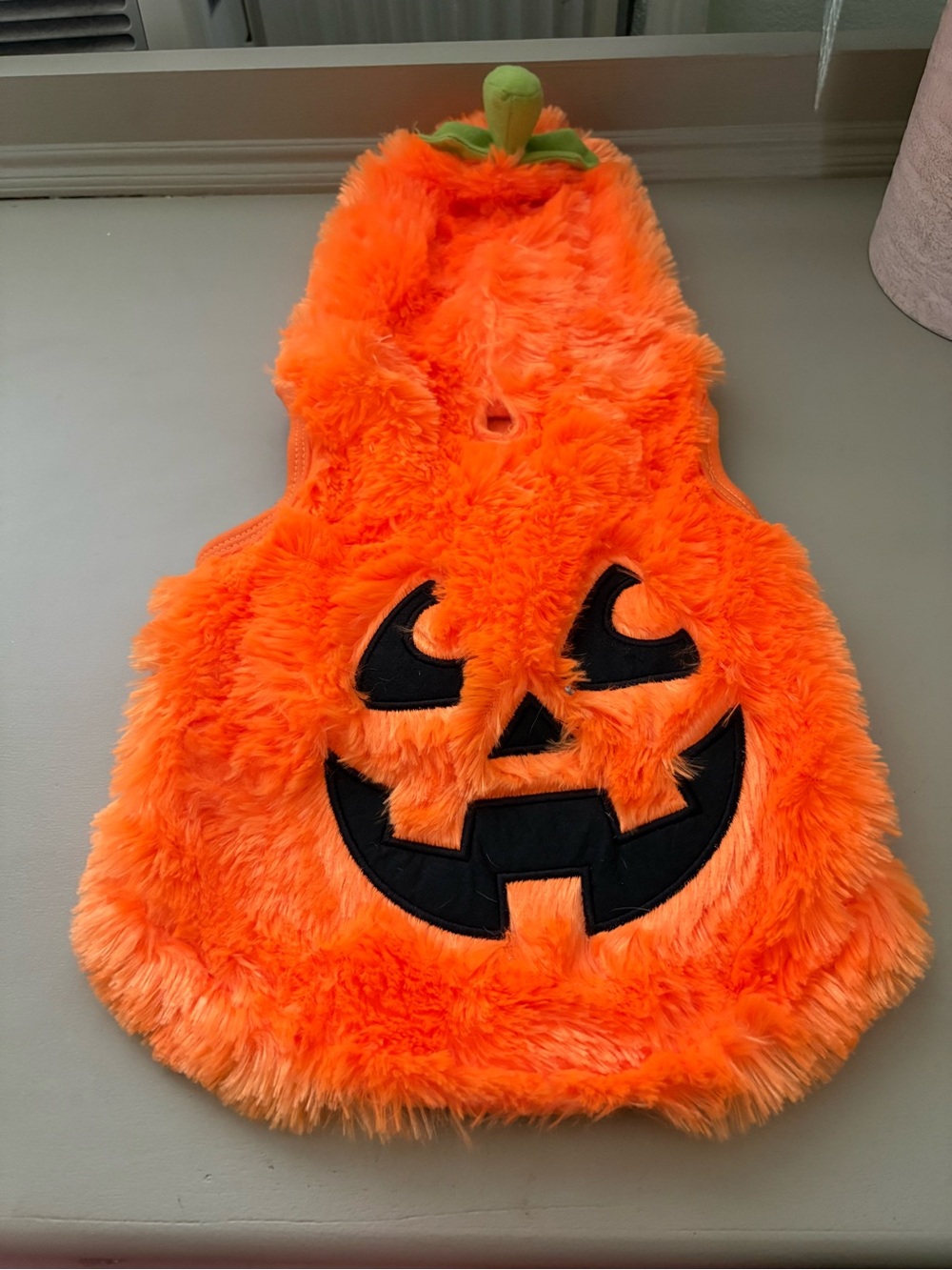 Orange Pumpkin Jack-O'-Lantern Dog Costume